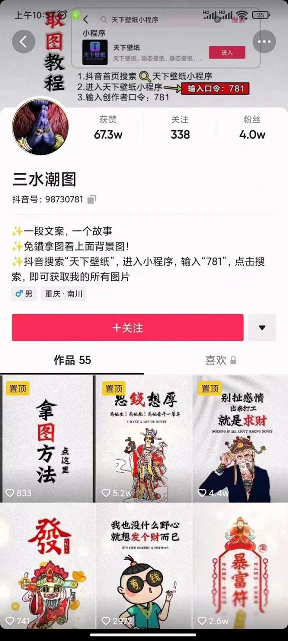 国潮壁纸变现项目，新手可操作日赚200+【素材+软件+教程】-锦年学吧