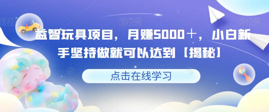 益智玩具项目，月赚5000＋，小白新手坚持做就可以达到【揭秘】-锦年学吧