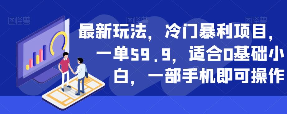 最新玩法，冷门暴利项目，一单59.9，适合0基础小白，一部手机即可操作【揭秘】-锦年学吧