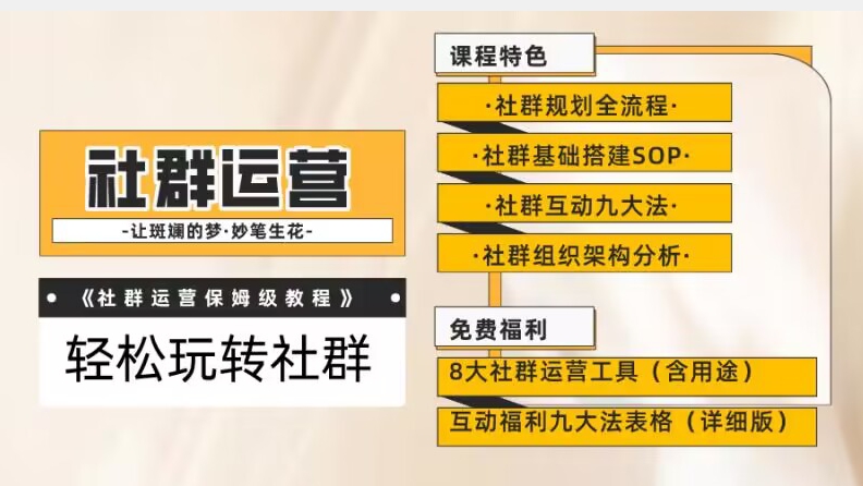 【社群运营】保姆式教程：九大互动法，八款社群运营工具助你轻松玩转社群【揭秘】-锦年学吧