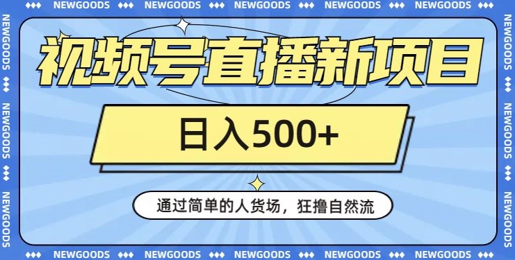 视频号直播新项目，通过简单的人货场，狂撸自然流，日入500+【260G资料】-锦年学吧