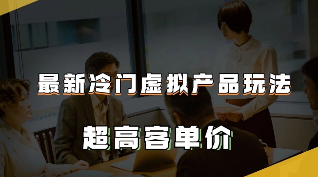 最新冷门虚拟产品玩法，超高客单价，月入2-3万＋【揭秘】-锦年学吧