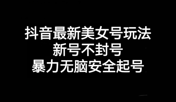 抖音最新美女号玩法，新号不封号，暴力无脑安全起号【揭秘】-锦年学吧