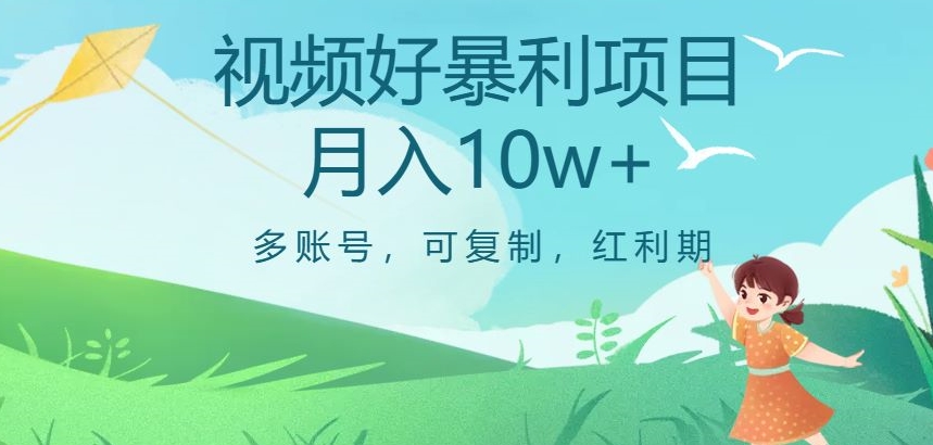 视频号暴利项目，多账号，可复制，红利期，月入10w+【揭秘】-锦年学吧