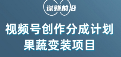 视频号创作分成计划水果蔬菜变装玩法，借助AI变现-锦年学吧