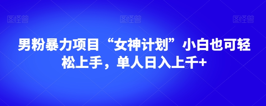 男粉暴力项目“女神计划”小白也可轻松上手，单人日入上千+【揭秘】-锦年学吧