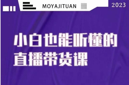 大威本威·能听懂的直播带货课，小白也能听懂，20节完整-锦年学吧