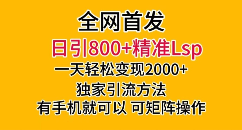 全网首发！日引800+精准老色批，一天变现2000+，独家引流方法，可矩阵操作【揭秘】-锦年学吧