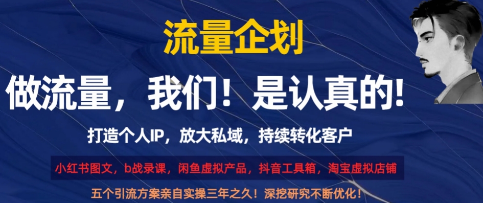 流量企划，打造个人IP，放大私域，持续转化客户【揭秘】-锦年学吧