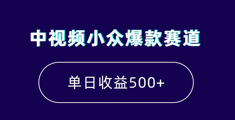 中视频小众爆款赛道，7天涨粉5万+，小白也能无脑操作，轻松月入上万【揭秘】-锦年学吧