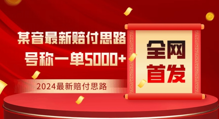 全网首发，2024最新抖音赔付项目，号称一单5000+保姆级拆解【仅揭秘】-锦年学吧