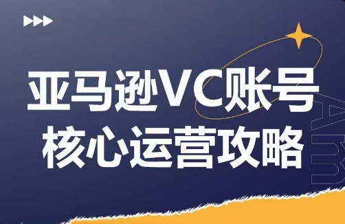 亚马逊VC账号核心玩法解析，实战经验拆解产品模块运营技巧，提升店铺GMV，有效提升运营利润-锦年学吧