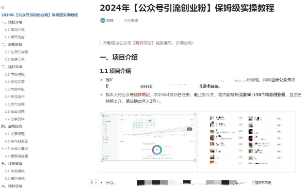 公众号引流创业粉，学会这个方法，你也能月入30000+ (陪跑项目)-锦年学吧