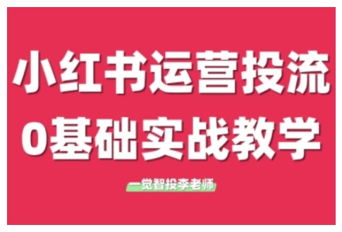 小红书运营投流，小红书广告投放从0到1的实战课，学完即可开始投放-锦年学吧